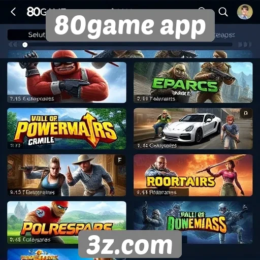 Comparativo de jogos disponíveis no 80game app
